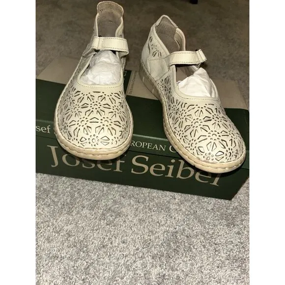 Josef Seibel Sz 6-6.5 Mary Jane Dedaio/kombi Natural Cutout Comfort Shoe EU37