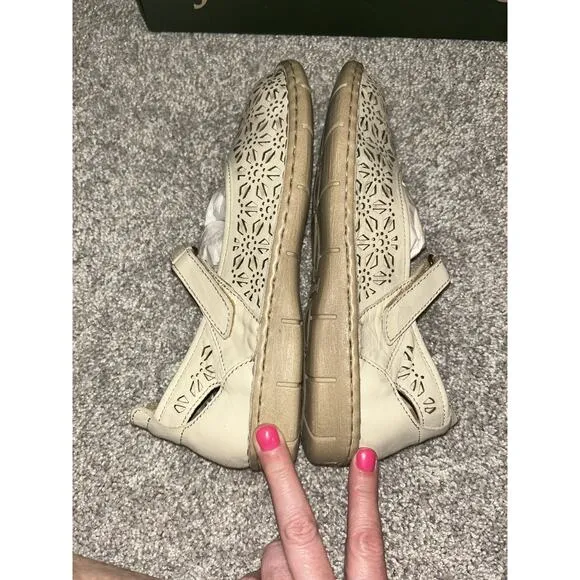 Josef Seibel Sz 6-6.5 Mary Jane Dedaio/kombi Natural Cutout Comfort Shoe EU37
