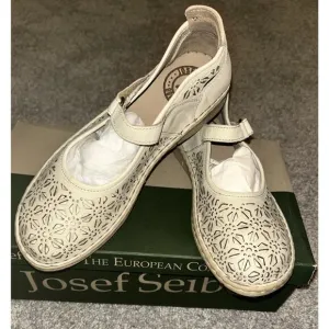 Josef Seibel Sz 6-6.5 Mary Jane Dedaio/kombi Natural Cutout Comfort Shoe EU37