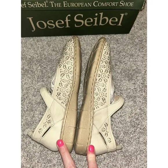 Josef Seibel Sz 6-6.5 Mary Jane Dedaio/kombi Natural Cutout Comfort Shoe EU37