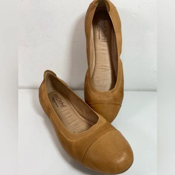 Josef Seibel Womens 40 Pippa Cap Toe Ballet Flats Comfort Slip On Shoes