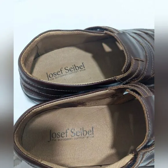 Joseph Seibel Steven closed toe smart leather sandal velcro fastening size 10