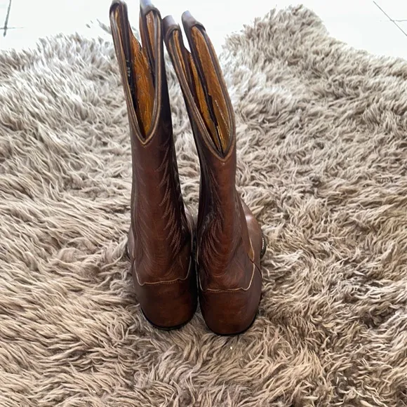 Justin Bay Apache Cowhide Foot L4935 Classic Western Boot Ladies 8 1/2C EUC $289