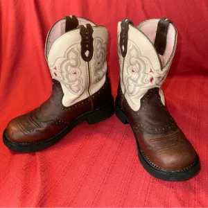 JUSTIN Boots, Gypsy Barnwood Brown Cowboy Boots, Women’s Size 9 B, VGUC