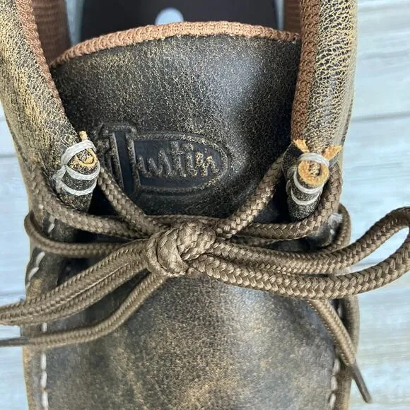 Justin Shoes S 14M Driver Moc Casual Tan Leather Work Boots Utility Comfort