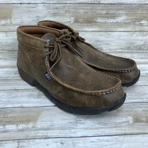 Justin Shoes S 14M Driver Moc Casual Tan Leather Work Boots Utility Comfort