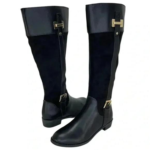 Karen Scott Deliee Black Knee High Womens Boots Size 6.5M