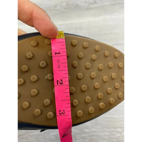 Kate Spade Carmen Women's 8.5B Blue Nubuck Leather Slip-On Moccasin Loafer Shoes
