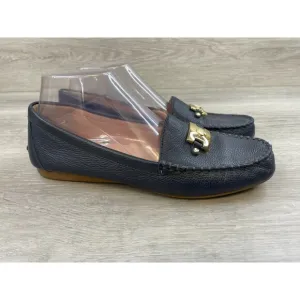 Kate Spade Carmen Women's 8.5B Blue Nubuck Leather Slip-On Moccasin Loafer Shoes