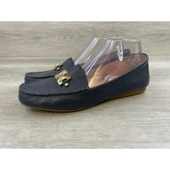 Kate Spade Carmen Women's 8.5B Blue Nubuck Leather Slip-On Moccasin Loafer Shoes