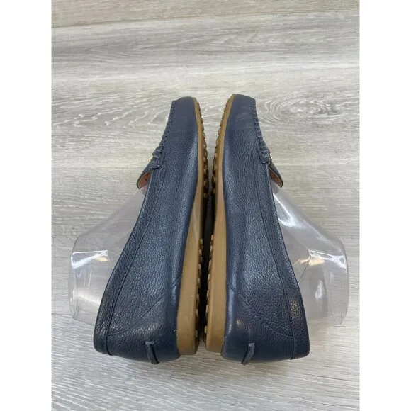 Kate Spade Carmen Women's 8.5B Blue Nubuck Leather Slip-On Moccasin Loafer Shoes