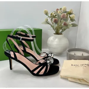 Kate Spade Let's Dance Heel Black Disco Ball Ankle Strap Women's 8B Tried On