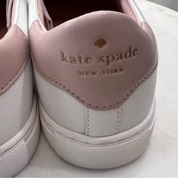 Kate Spade NEW Azores Slip-On Perforated Leather Sneakers Shoes White Size 7.5