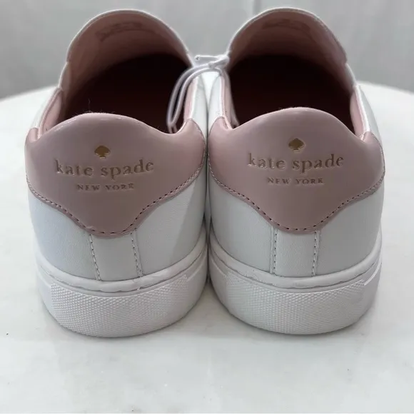 Kate Spade NEW Azores Slip-On Perforated Leather Sneakers Shoes White Size 7.5