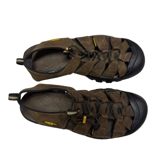 KEEN Men's Newport H2 Closed Toe Water Sandals Olive Drab/Canteen 12