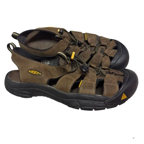 KEEN Men's Newport H2 Closed Toe Water Sandals Olive Drab/Canteen 12