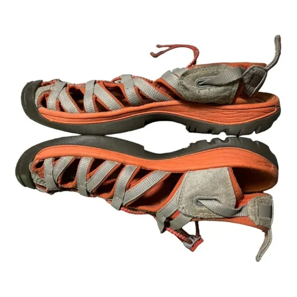 Keen Newport Closed Toe Sport Sandals Size 9 Orange Waterproof Hiking Sandals