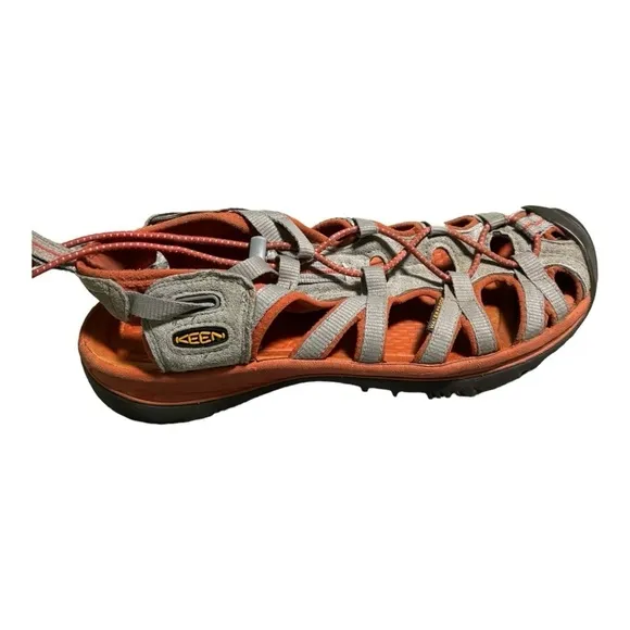 Keen Newport Closed Toe Sport Sandals Size 9 Orange Waterproof Hiking Sandals