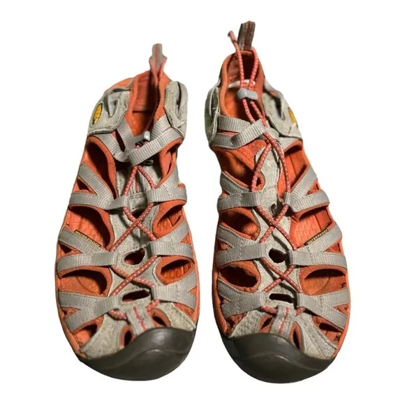 Keen Newport Closed Toe Sport Sandals Size 9 Orange Waterproof Hiking Sandals
