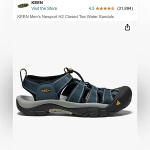 Keen Newport H2 closed toe water sandals. Sz 7. Blue