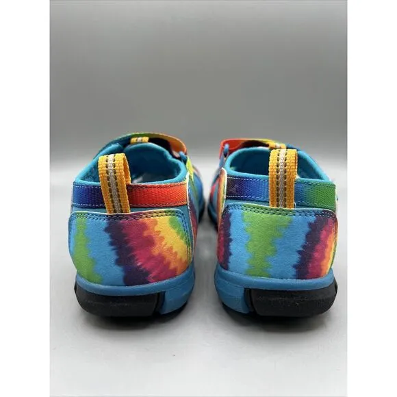 KEEN Seacamp II CNX Closed Toe Sandals Original Tie-Dye Vivid Blue Size 5 NIB