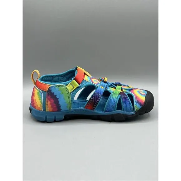 KEEN Seacamp II CNX Closed Toe Sandals Original Tie-Dye Vivid Blue Size 5 NIB