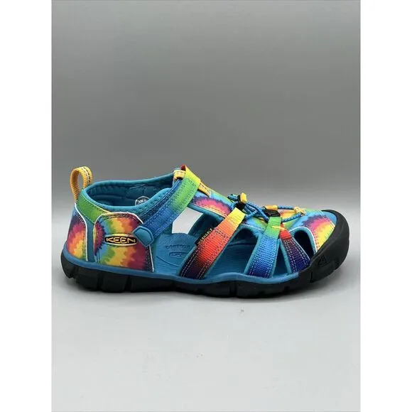 KEEN Seacamp II CNX Closed Toe Sandals Original Tie-Dye Vivid Blue Size 5 NIB