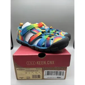 KEEN Seacamp II CNX Closed Toe Sandals Original Tie-Dye Vivid Blue Size 5 NIB
