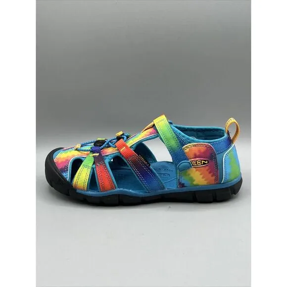 KEEN Seacamp II CNX Closed Toe Sandals Original Tie-Dye Vivid Blue Size 5 NIB