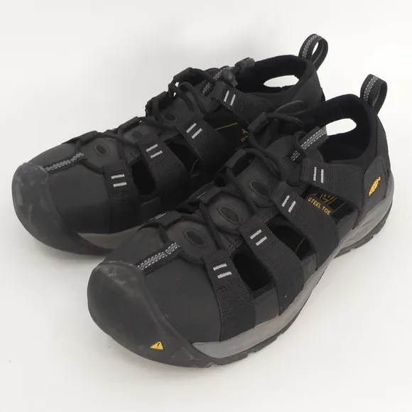 Keen Utility Atlanta II Cooler Sandal Steel Toe EH-Rated Black Men's 11EE