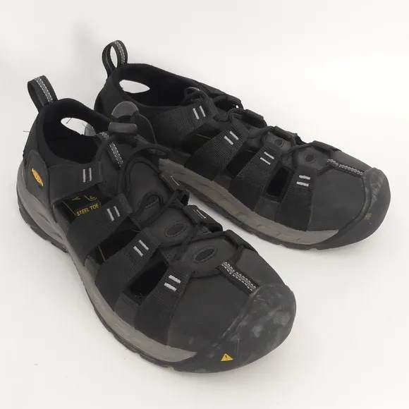 Keen Utility Atlanta II Cooler Sandal Steel Toe EH-Rated Black Men's 11EE