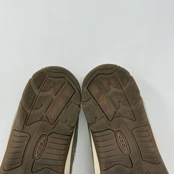 Keen Ventura Sneakers Womens 11 Tan Brown Cotton Canvas Bumper Toe Comfort Shoes