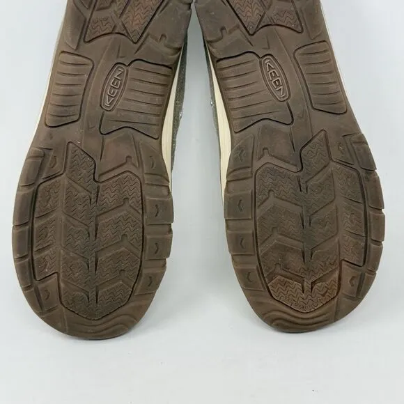 Keen Ventura Sneakers Womens 11 Tan Brown Cotton Canvas Bumper Toe Comfort Shoes