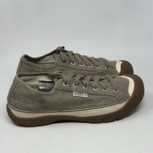 Keen Ventura Sneakers Womens 11 Tan Brown Cotton Canvas Bumper Toe Comfort Shoes