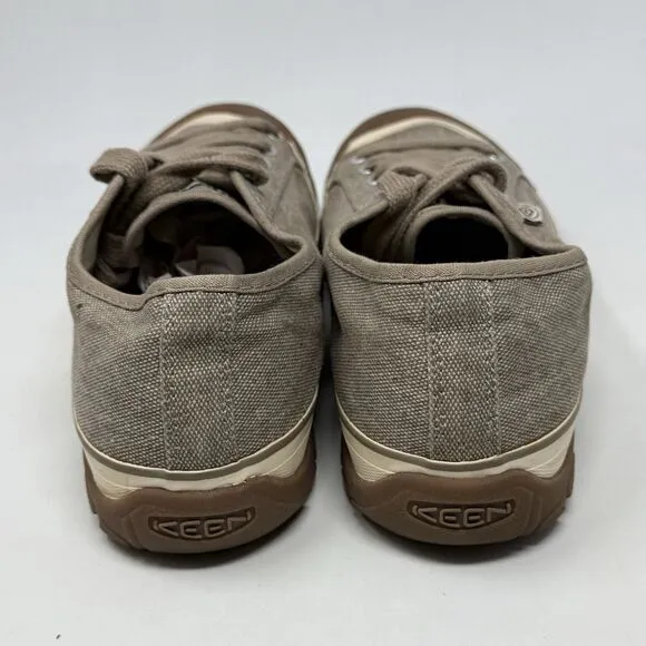 Keen Ventura Sneakers Womens 11 Tan Brown Cotton Canvas Bumper Toe Comfort Shoes