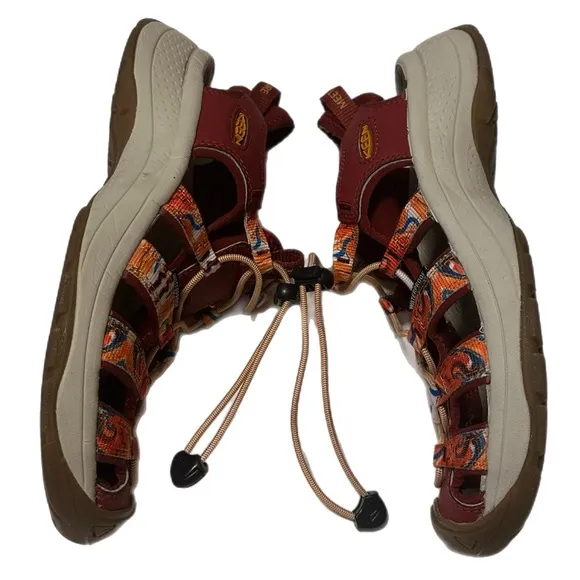 KEEN Womens Astoria West Closed Toe Sandals Orange Wave Red
