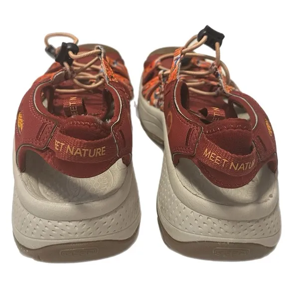 KEEN Womens Astoria West Closed Toe Sandals Orange Wave Red