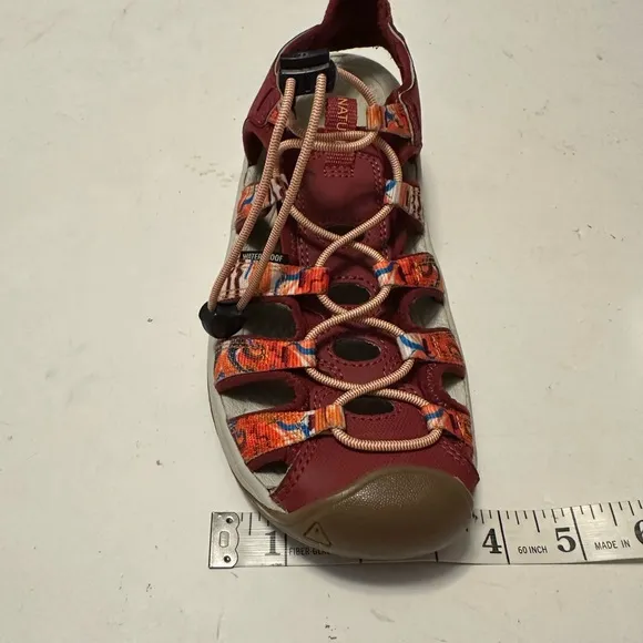 KEEN Womens Astoria West Closed Toe Sandals Orange Wave Red