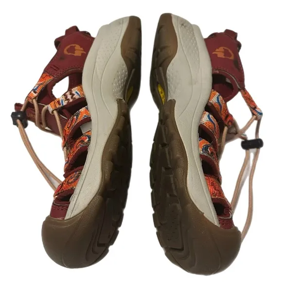 KEEN Womens Astoria West Closed Toe Sandals Orange Wave Red