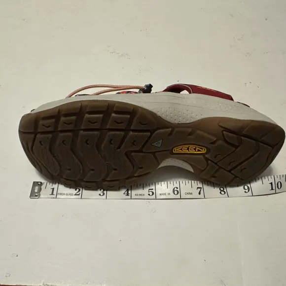 KEEN Womens Astoria West Closed Toe Sandals Orange Wave Red