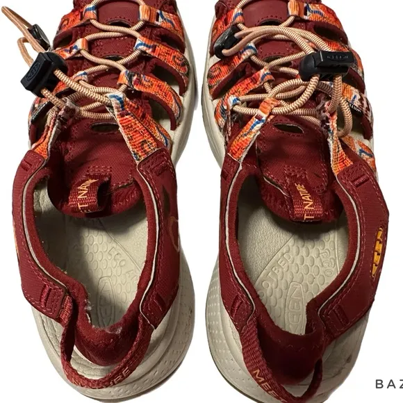KEEN Womens Astoria West Closed Toe Sandals Orange Wave Red