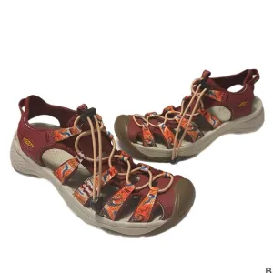 KEEN Womens Astoria West Closed Toe Sandals Orange Wave Red