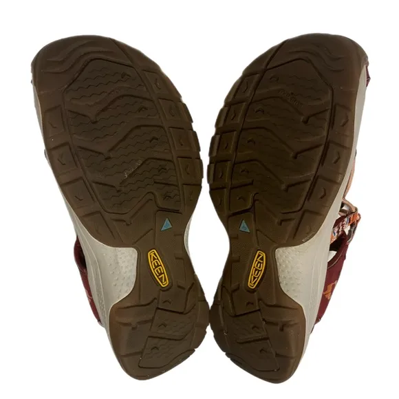 KEEN Womens Astoria West Closed Toe Sandals Orange Wave Red
