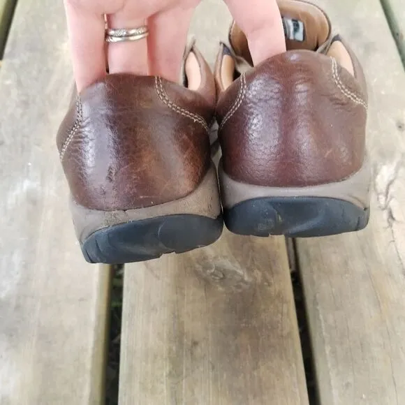 Keen Presidio Brown Leather Cascade/Shitake Casual Lace Up Shoes Woman's 9.5