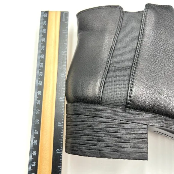 Kenneth Cole Womens Size 9 Levon Black Leather Chelsea Ankle Boots Shoes