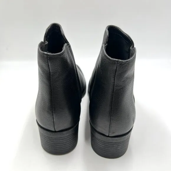 Kenneth Cole Womens Size 9 Levon Black Leather Chelsea Ankle Boots Shoes