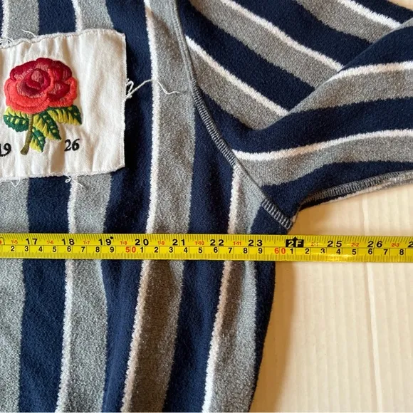 Kent &amp; Curwen Sz S Oversized Appliquéd Striped Cotton Wool Blend Sweater Mans
