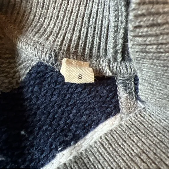 Kent &amp; Curwen Sz S Oversized Appliquéd Striped Cotton Wool Blend Sweater Mans