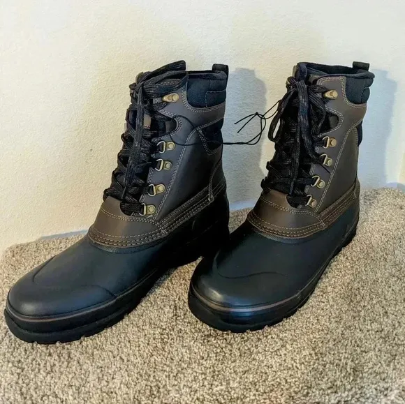 KHOMBU Men's Kenny Leather Duck‎ Snow Boots Waterproof -20 Degrees ~ Size 10 NIB