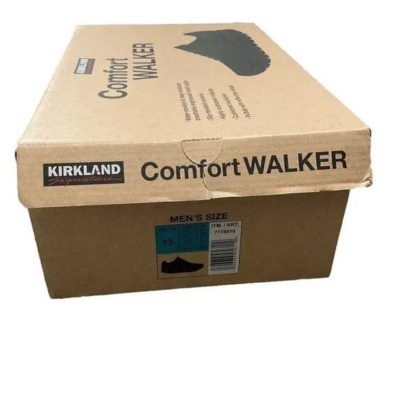 Kirkland Men's Walk Sneaker Cushion Breathable Black Shoes 13 NEW